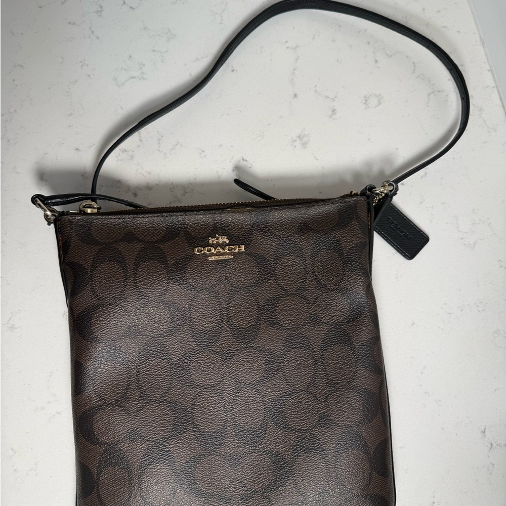 Coach Signature Brown Crossbody Bag
